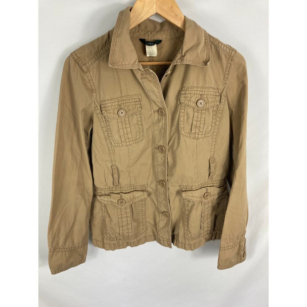 J Crew Button Up Cargo Jacket Cotton Size Medium
